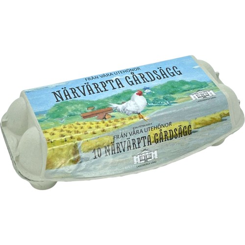 Närvärpta Gårdsägg M/L 10-pack 530g Landsberga Gård