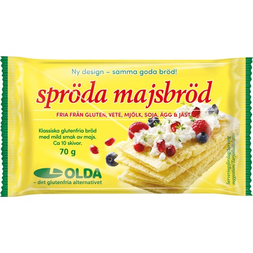 Majsbröd Spröda Glutenfri 61g Olda