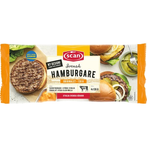 Hamburgare 130g 4-p Scan