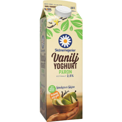 Vaniljyoghurt Päron 2,5% 1000g Skånemejerier