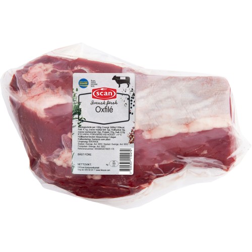 Oxfilé Färsk Djupkyld ca 1,1kg Scan