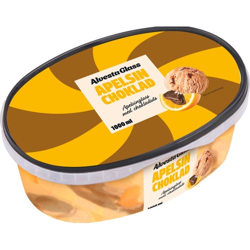 Glass Apelsinchoklad 1000ml Alvestaglass
