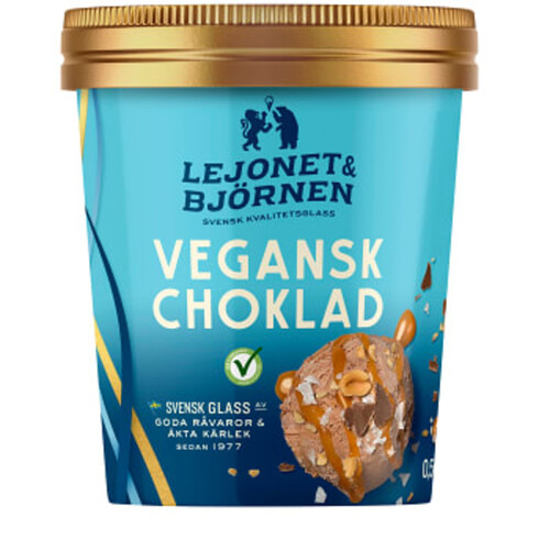 Glass Vegansk Choklad 500ml Lejonet & Björnen