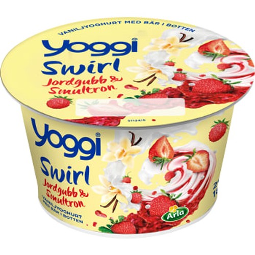 Vaniljyoghurt Swirl Jordgubb Smultron 180g Yoggi