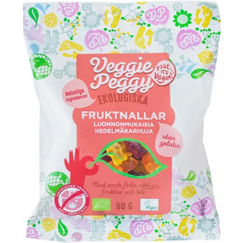 Fruktgodis Nafsiga Nallar Ekologisk 90g Veggie Peggy