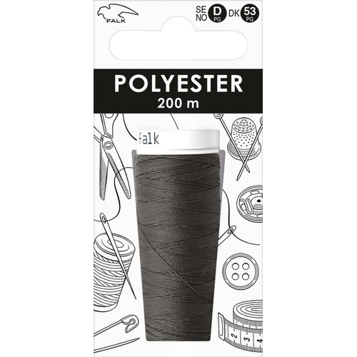 Sytråd Polyester Grå 200m Falk