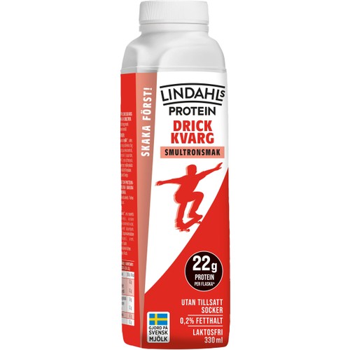 Drickkvarg Smultron Laktosfri 0,8% 330ml Lindahls