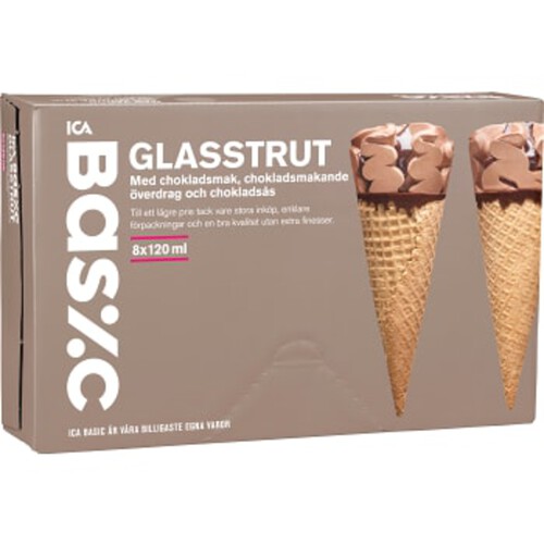 Glasstrut Choklad 8-p ICA Basic
