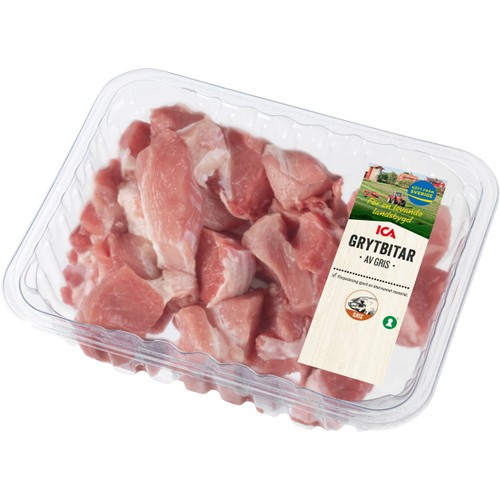 Grytbitar Färska av gris ca 500g ICA