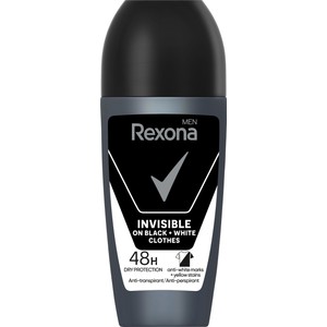 Deodorant 48h Roll On Invisible On Black & White 50ml Rexona