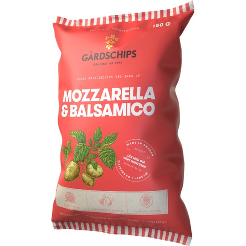 Potatischips Mozzarella & Balsamico 150g Gårdschips