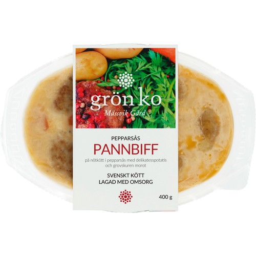 Färdigmat Pannbiff i Pepparsås med Potatis 400g Grön Ko