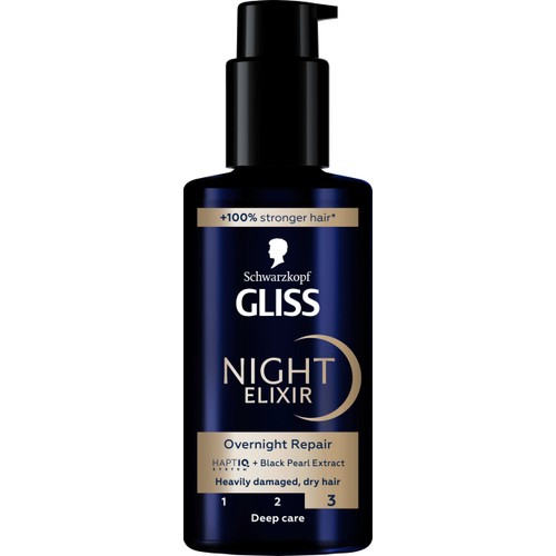 Hårserum Night Elixir Overnight Repair 100ml Gliss Schwarzkopf