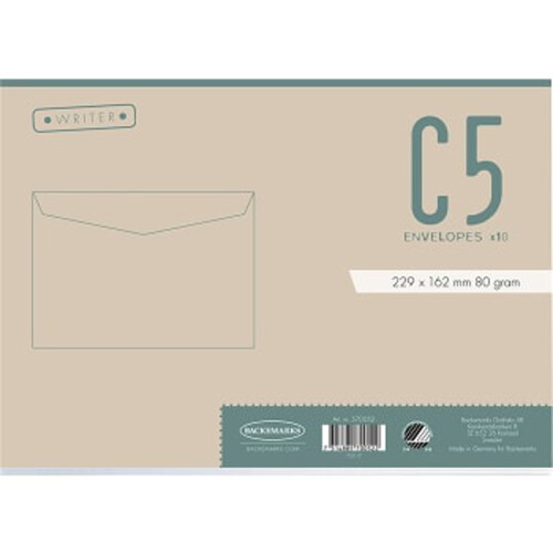 Kuvert C5 Vit 10-pack Writer