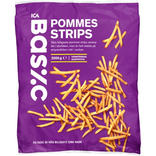 Pommes strips 2kg ICA Basic