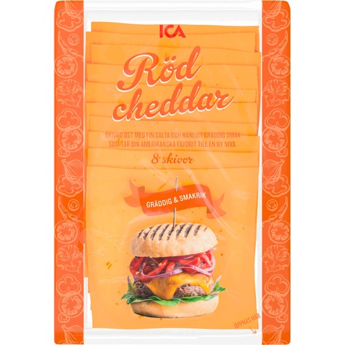 Röd Cheddar skivad 160g ICA