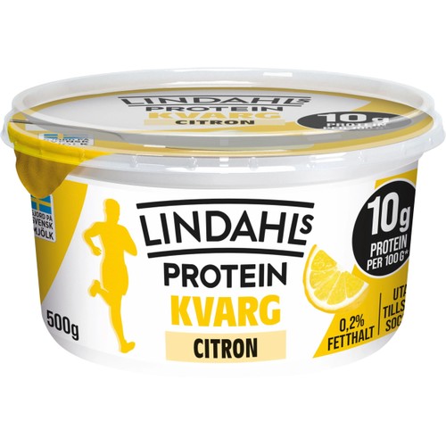 Proteinkvarg Citron 0,2% 500g Lindahls