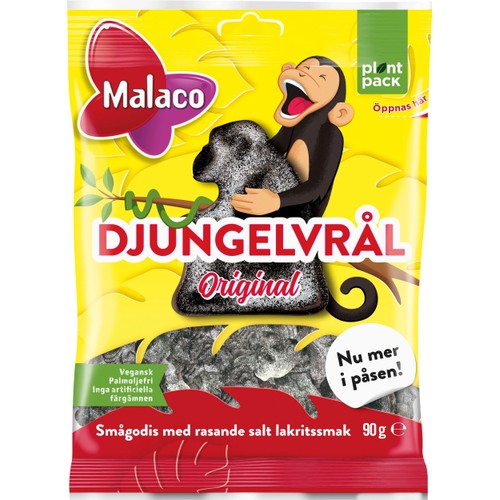 Godispåse Djungelvrål Saltlakrits 90g Malaco