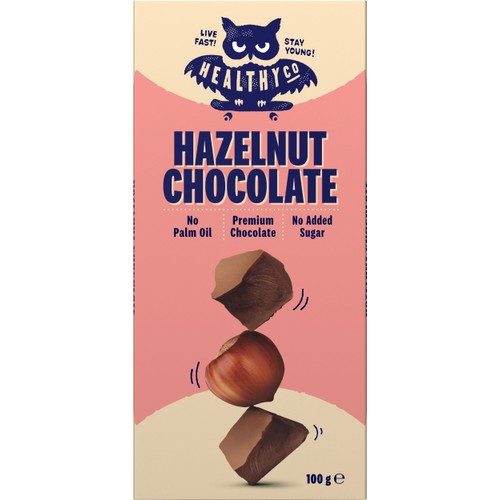 Chokladkaka Hazelnut Chocolate 100g HealthyCo