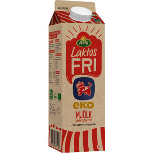 Mjölk Ekologisk Laktosfri 3% 1l Arla Ko®