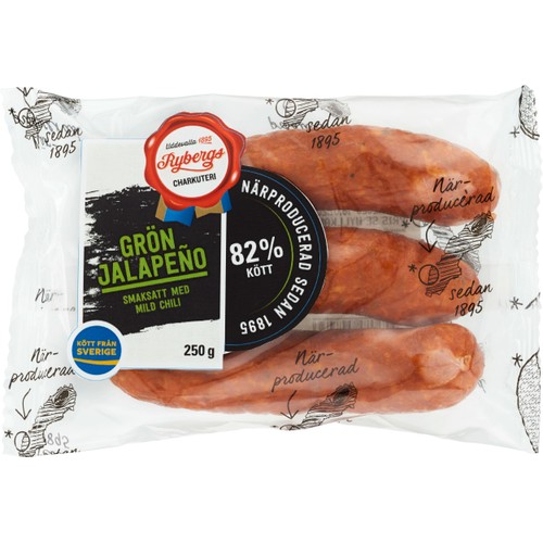 Kryddkorv Grön Jalapeno 82% Kötthalt Rybergs