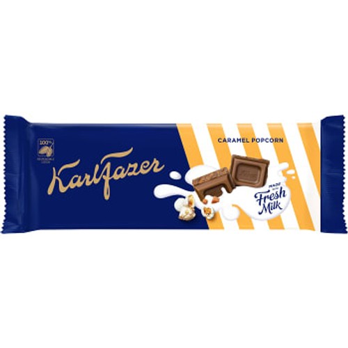 Chokladkaka Caramel Popcorn 70g Fazer