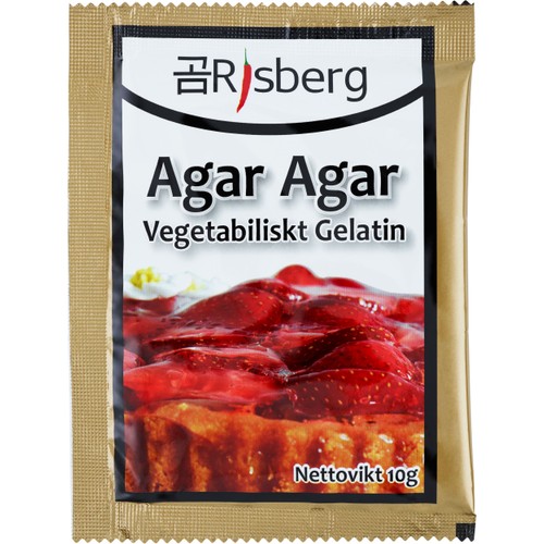 Gelatinsubstitut Agar Agar Pulver Vitt 12-pack 120g Risberg