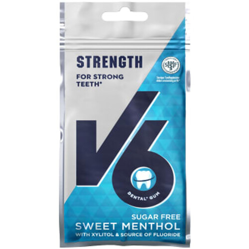 Tuggummi Strenght Sweet menthol Sockerfri 30g V6