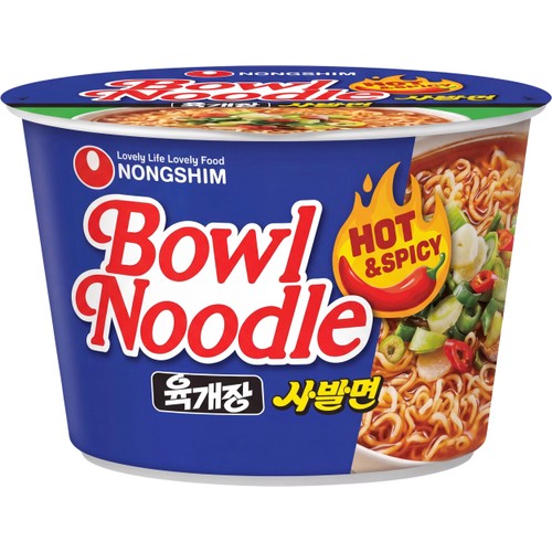 Snabbnudlar Bowl Hot & Spicy 100g Nongshim