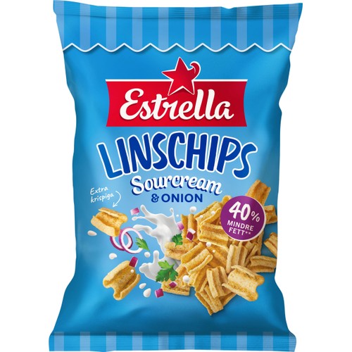 Linschips Sourcream & Onion 90g Estrella