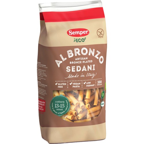 Sedani Pasta di lucca Glutenfri Ekologisk 300g KRAV Semper