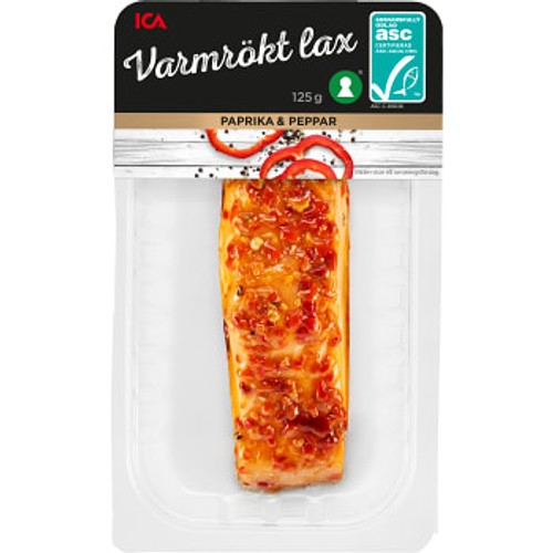 Lax Varmrökt Paprika & peppar 125g Miljömärkt ICA