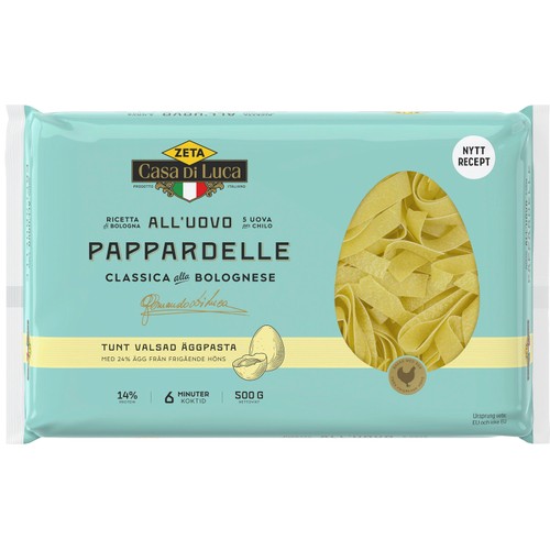 Pasta Pappardelle Ägg 500g Zeta