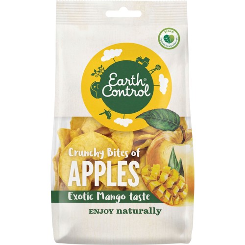 Äppelflingor Torkade Med Mangosmak 55g Earth Control