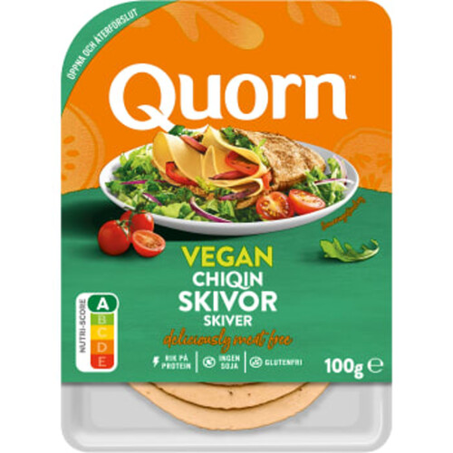 Pålägg veganskivor chiqin Glutenfri 100g Quorn