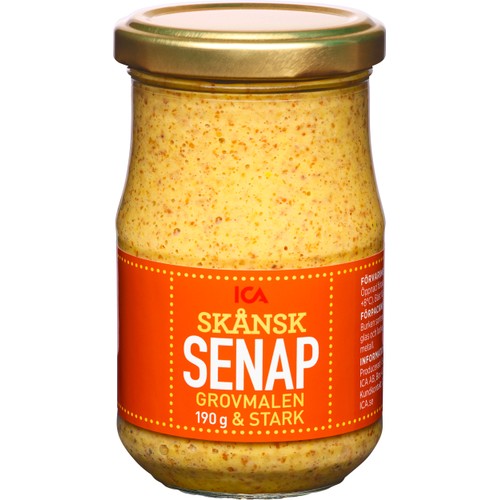 Skånsk senap Grovmalen & stark 190g ICA