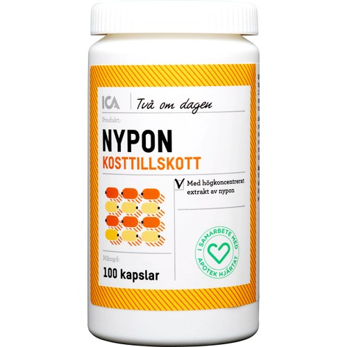 Nypon Kosttillskott 100st ICA Hjärtat