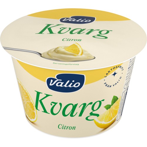 Kvarg Citron Laktosfri 7% 200g Valio