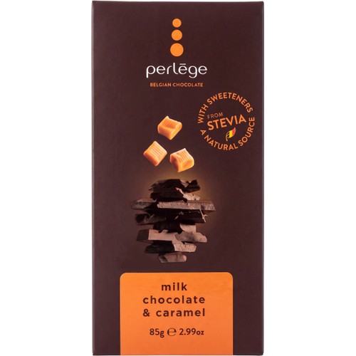 Mjölkchoklad Caramel Utan Tillsatt Socker 85g Perlège