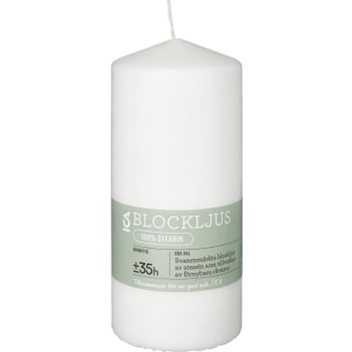 Blockljus Vitt 7x15cm ICA Selection