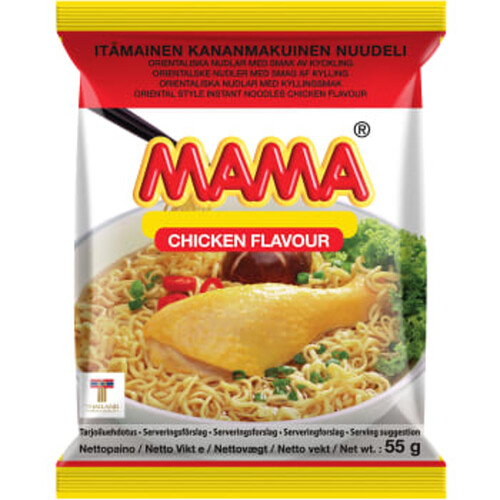 Snabbnudlar Kyckling Smak 55g Mama