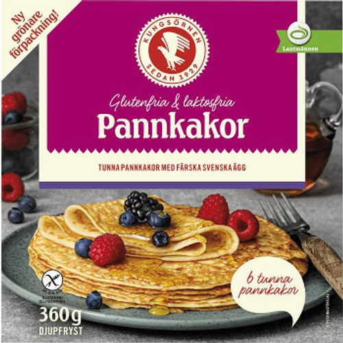 Pannkakor gluten & laktosfria frysta 360g Kungsörnen
