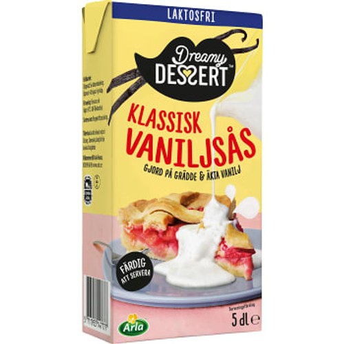 Klassisk vaniljsås Laktosfri  500ml Dreamy Dessert