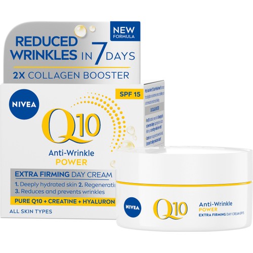 Dagkräm Q10 Anti-Wrinkle Power Extra Firming Day Cream SPF15 50ml Nivea