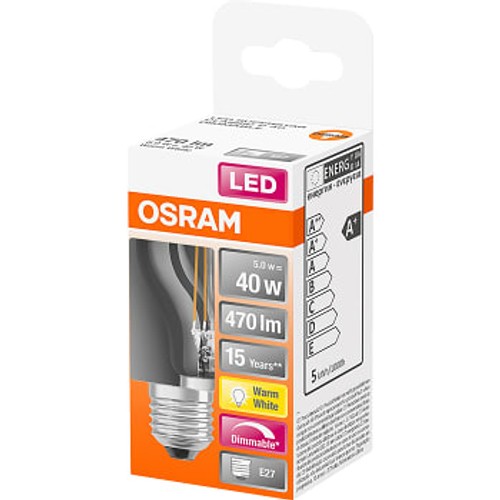 LED CL P 40 Klot E27 Dimbar 1-p Osram