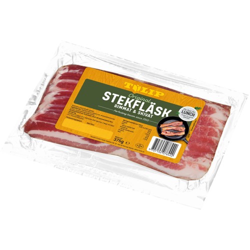Stekfläsk Rimmat och Skivat 375g Tulip