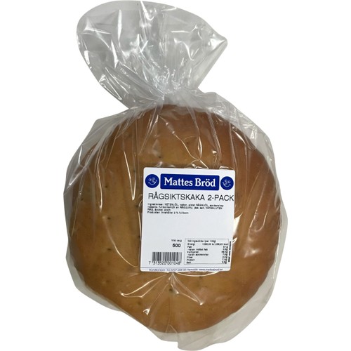 Rågsiktskaka 2-pack 500g Mattes Bröd