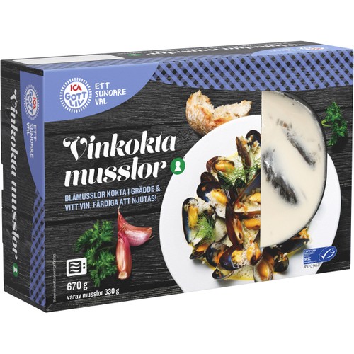 Vinkokta Blåmusslor 670g ICA Gott liv