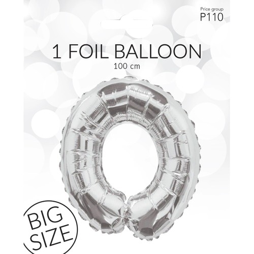 Folieb silv 0 100cm Happy Party