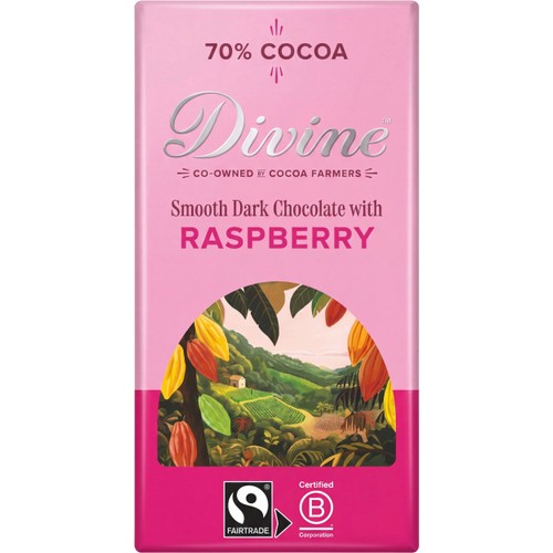 Mörk Choklad Med Hallon 90g Divine